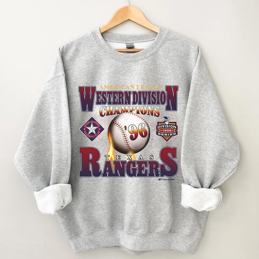 Texas Rangers 1996 Western Division Baseball Crewneck Sweatshirt